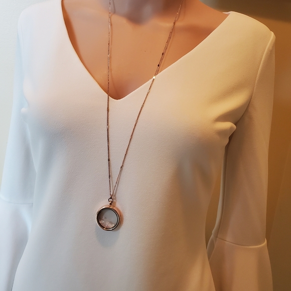 Lauren Conrad Rose Gold and Crystal necklace